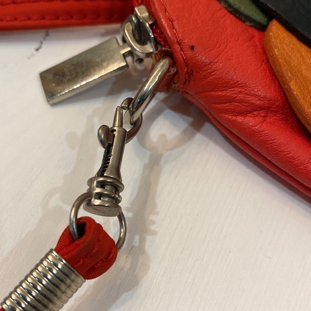 Vintage Genuine Italian Leather Rosette Purse - Picture 5 of 14